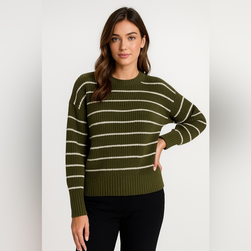 ⭐️A.n.A a new approach Long Sleeve Striped Sweater ‎ size petite  XL